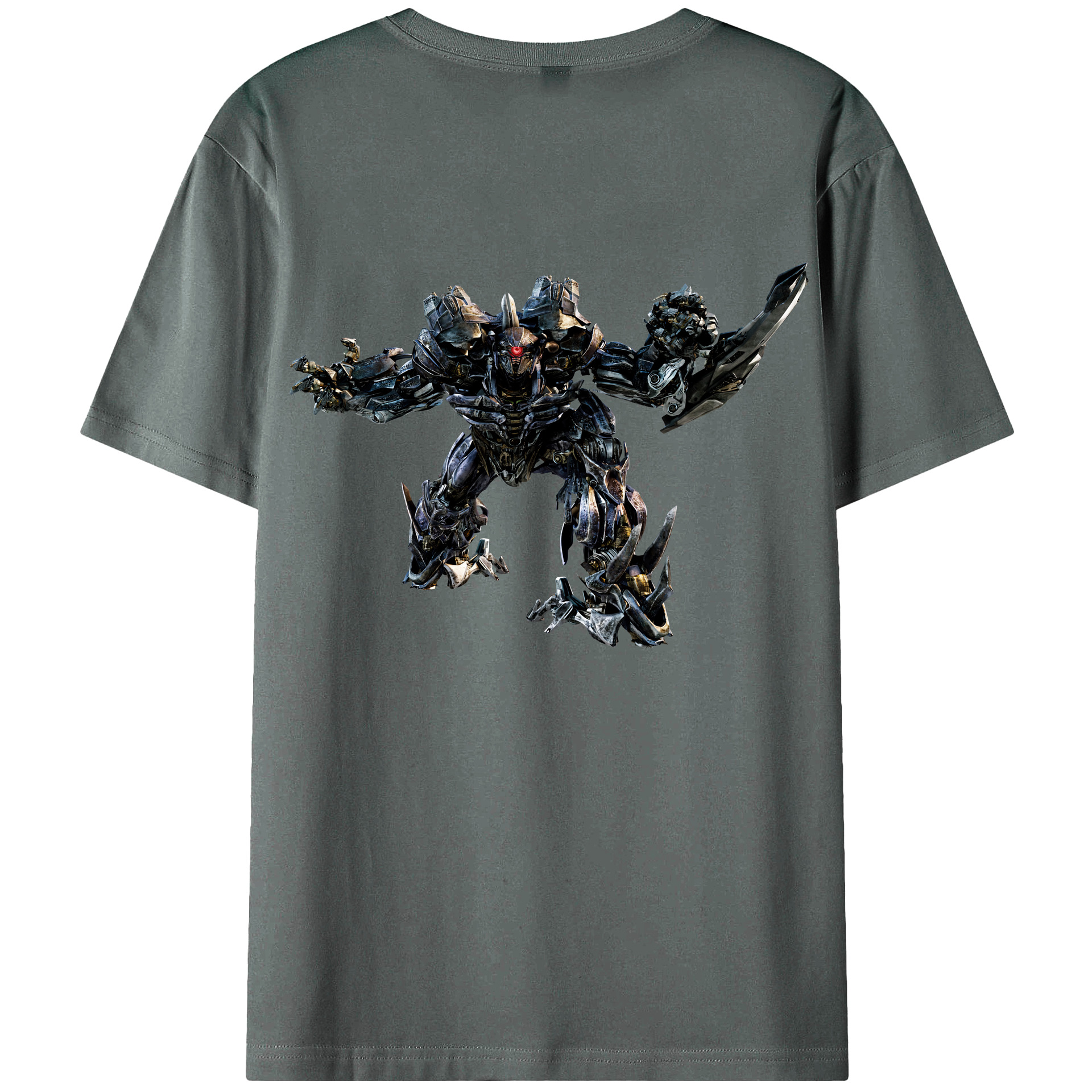 （画像用） Transformers トランスフォーマー 綿100％ メンズ半袖Tシャツ（バックプリント） 通気性